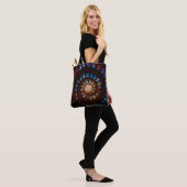 Glas in lood spiraalvenster tote bag (Op model)