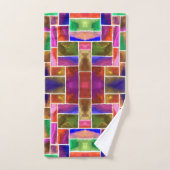 Glas in lood Squares Patroon Bad Handdoek (Handdoek)