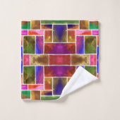 Glas in lood Squares Patroon Bad Handdoek (Wasdoekje)
