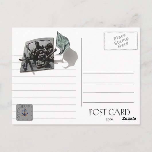 Glas in lood - St. Mere Eglise Briefkaart (Achterkant)