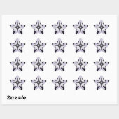 Glas in lood ster sticker (Vel)