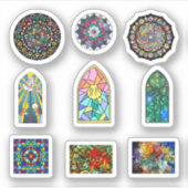 Glas in lood Stickers (Voorkant)