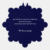 Glas in lood Stijl Abstracte Sneeuwvlok Ornament Kaart (Achterkant)