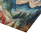 Glas-in-lood stijl berg snijplank (Hoek)