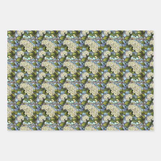 Glas in lood stijl Floral Inpakpapier Vel (Voorkant 3)