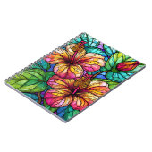 Glas in lood stijl hibiscus notitieboek (Linkerzijde)