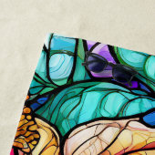 Glas in lood stijl hibiscus strandlaken (In situ)