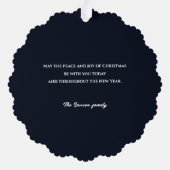 Glas in lood stijl Holly & Pine Ornament Kaart (Achterkant)