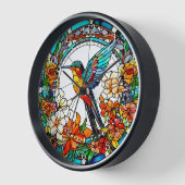 Glas in lood stijl kolibrie (Hoek)