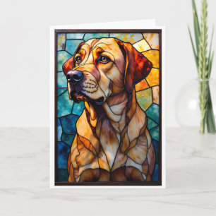 Glas-in-lood stijl Labrador Retriever hond  Kaart
