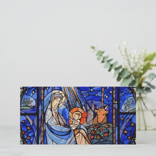 Glas in lood stijl Nativiteit (Staand voorkant)