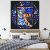 Glas in lood stijl Nativiteit Canvas Afdruk (Insitu (Slaapkamer))