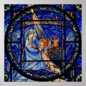 Glas in lood stijl Nativiteit Poster (Voorkant)