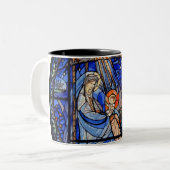 Glas in lood stijl Nativiteit Tweekleurige Koffiemok (Voorkant links)