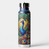 Glas in lood stijl Peacock Waterfles (Links)