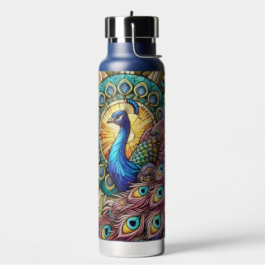 Glas in lood stijl Peacock Waterfles (Links)