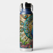 Glas in lood stijl Peacock Waterfles (Voorkant)