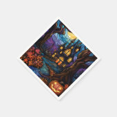 Glas in lood stijl spookhuis servet (Hoek)