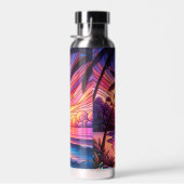 Glas in lood stijl tropisch strand waterfles (Rechts)