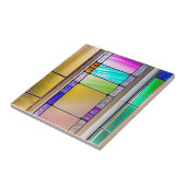 Glas in lood-stijlpatroon tegeltje (Zijkant)