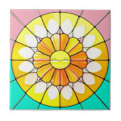 Glas in lood-stijlpatroon tegeltje (Voorkant)