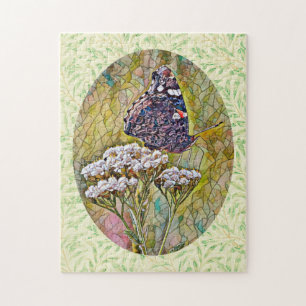 Glas in lood Stijlvlinder Puzzle Legpuzzel