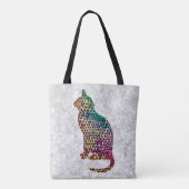 Glas in lood Style Cat Art Bag Tas (Achterkant)