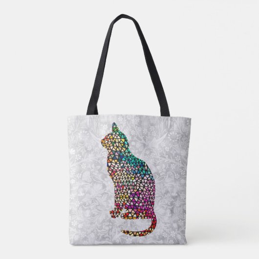 Glas in lood Style Cat Art  Bag Tas (Achterkant)