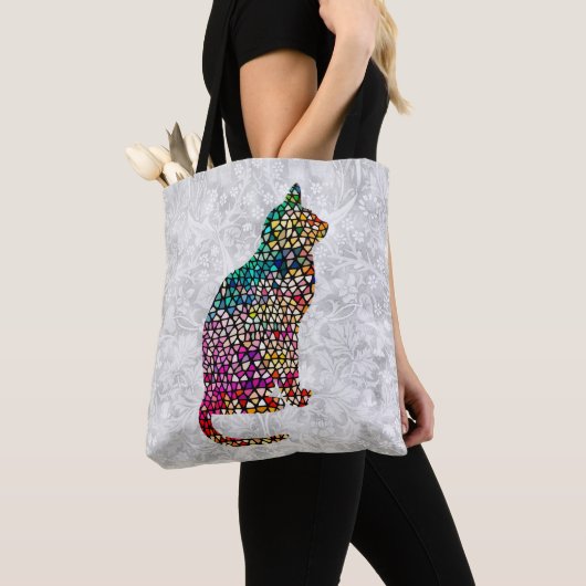 Glas in lood Style Cat Art Bag Tas (Dichtbij)