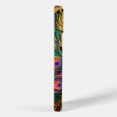 Glas in lood Style Peacock Stoere iPhone Case (Achterkant / Rechts)