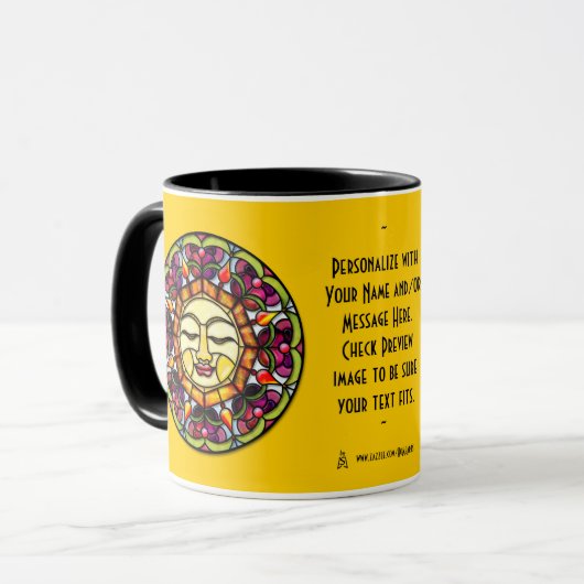 Glas in lood Sun (gepersonaliseerde mok) Mok (Voorkant links)