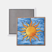 Glas in lood Sun Magneet (Voorkant / Achterkant)