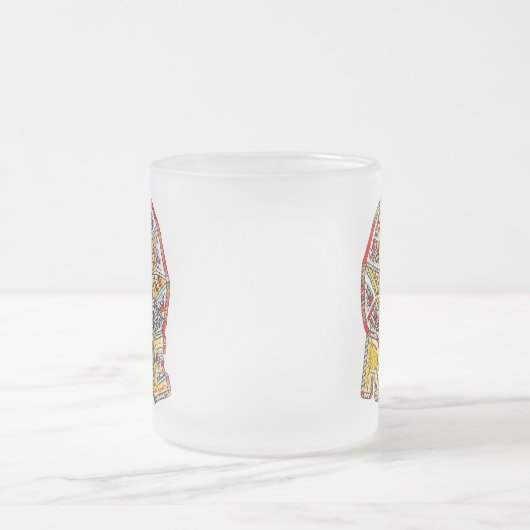 Glas in lood Sun Rise ~ Uplifting Message Matglas Koffiemok (Center)