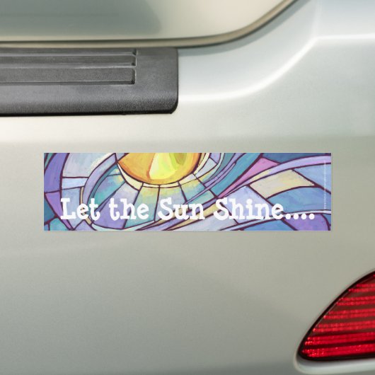 Glas in lood Sun Shining Sky Bumpersticker (Op auto)