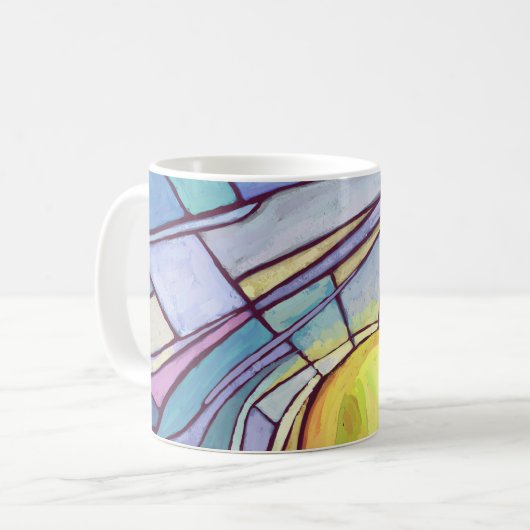 Glas in lood Sun Shining Sky Koffiemok (Voorkant links)