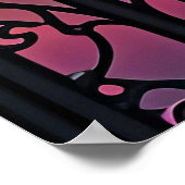 Glas in lood Sunset Illustratie Poster (Hoek)