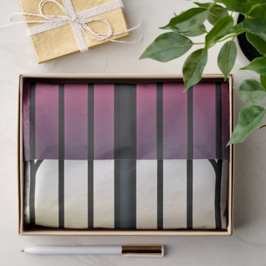 Glas in lood Sunset Illustration Large Tissuepapier (Geschenk)