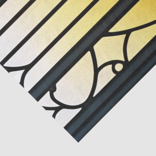 Glas in lood Sunset Illustration Large Tissuepapier (Detail)