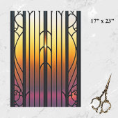 Glas in lood Sunset Illustration Large Tissuepapier