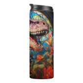 Glas in lood T-REX-dinosaurustumbler Thermosbeker (Geroteerd rechts)