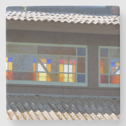 Glas in lood Tabernacle - Martha's wijngaard Stenen Onderzetter (Voorkant)