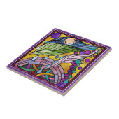 Glas in lood Tegel Ontwerp - SRF Tegeltje (Zijkant)