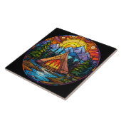 Glas-in-lood tegeltje (Zijkant)