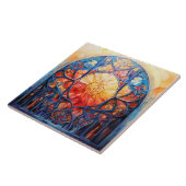 Glas-in-lood tegeltje (Zijkant)