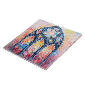 Glas-in-lood tegeltje (Zijkant)