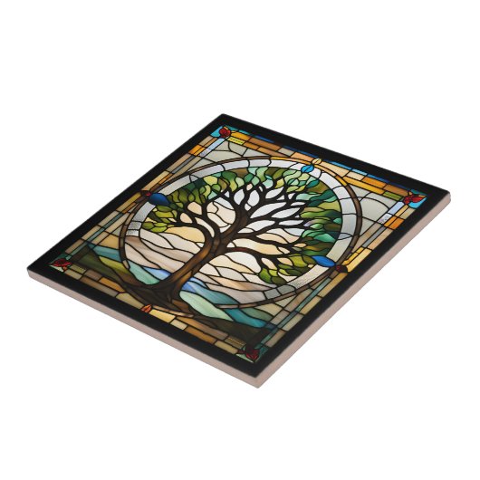 Glas in lood tegeltje (Zijkant)