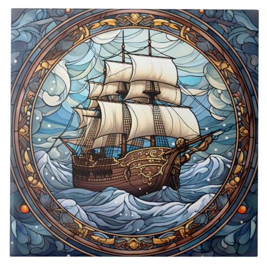 Glas-in-lood tegeltje (Voorkant)