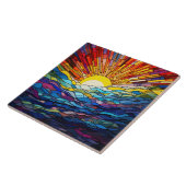 Glas-in-lood Tegeltje (Zijkant)