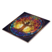 Glas-in-lood tegeltje (Zijkant)
