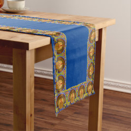 Glas in lood Thanksgiving Turkije 14 "x 72" Korte Tafelloper